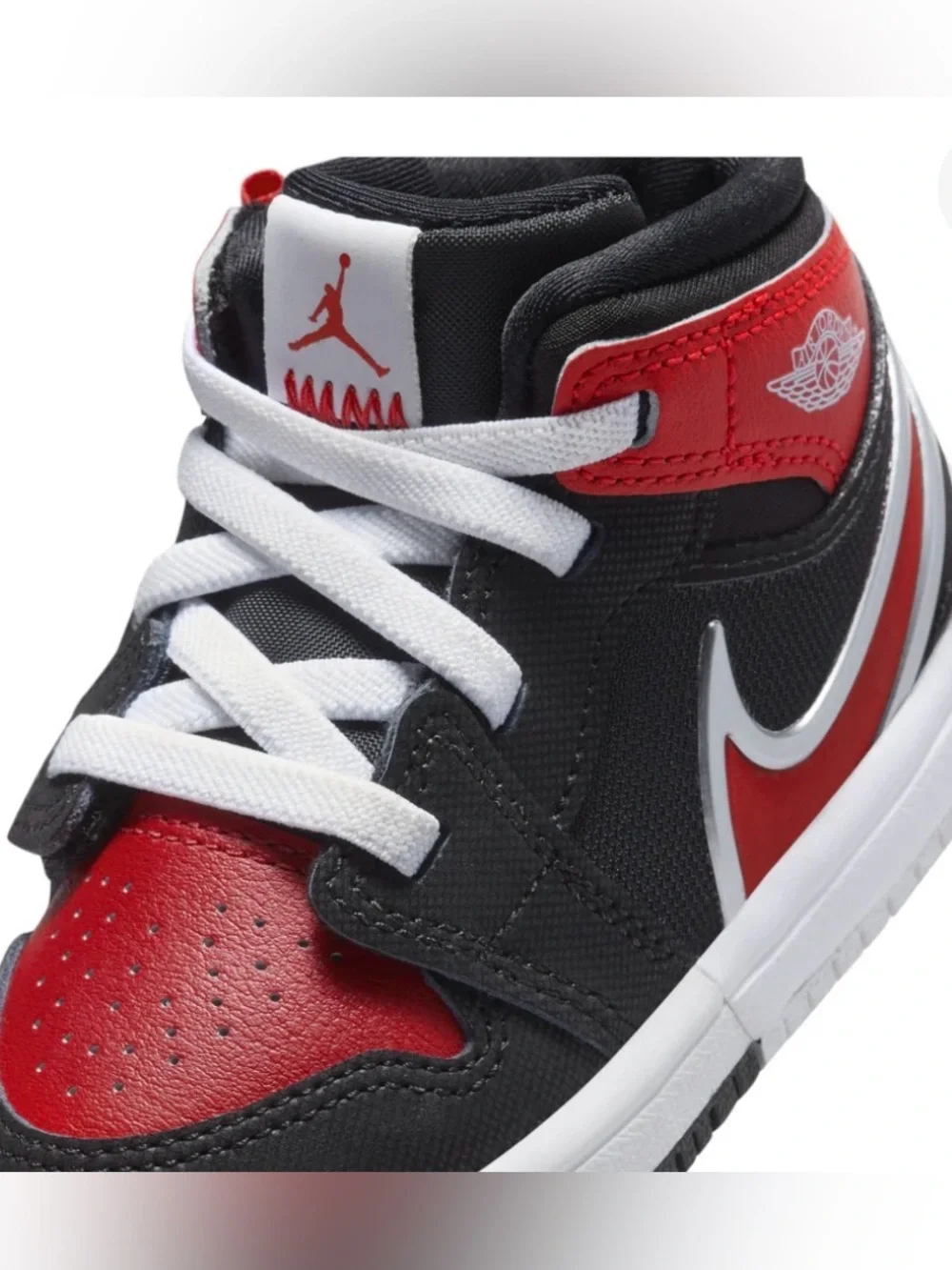 Air Jordan 1 Mid RM EasyOn 'Black White University Red
